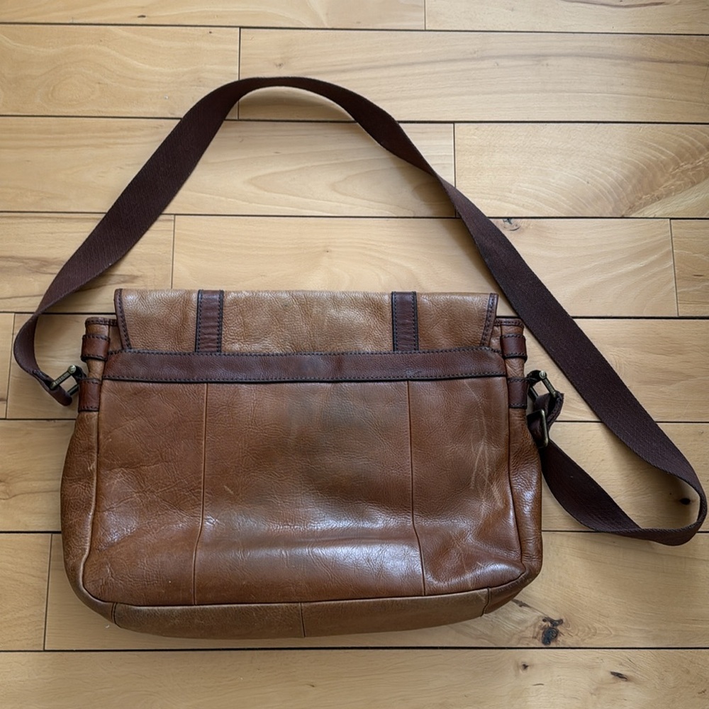 FOSSIL leather messenger bag - Picture 3 of 9